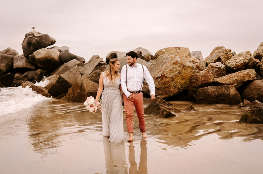 San Diego beach elopement